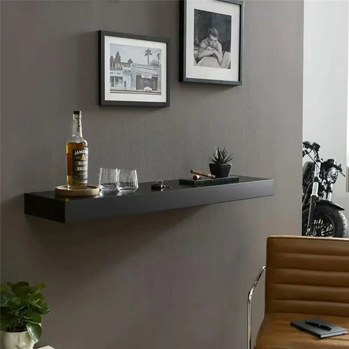 Wall Mount Floating Shelf Hidden Storage Box Secret Compartment Organizer for Home Office - Wood Color - 6
