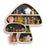 Mushroom Shape Wall Mounted Wooden Small Potted Plant Storage Shelf Ornament Display Rack - 1