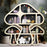 Mushroom Shape Wall Mounted Decorative Shelf Wooden Hanging Organizer Storage Rack - 6