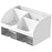 Plastic Desktop Organizer Rack Stationery Sundries Storage Box with Transparent Drawers - White - 1