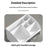 Plastic Desktop Organizer Rack Stationery Sundries Storage Box with Transparent Drawers - White - 5