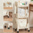 Slim 3-Tier Rolling Cart Storage Rack Under Desk Organizer for Home  /  Student Use with Wheels - 5