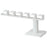 6 Hooks Adhesive L Shape Hanger Plastic Storage Rack for Cabinet No Drill Organizer - 1