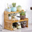 A27 Bamboo Plant Stand 2 Tier Desktop Succulent Holder Shelf for Office / Living Room - 5