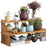 A47 2 Tier Bamboo Plant Stand Holder for Succulents / Office / Living Room / Balcony Plant Pot Display Rack Shelf - 1