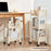 2 Tier Rolling Storage Rack Under Desk Organizer with Wheels for Home / Dormitory - 6