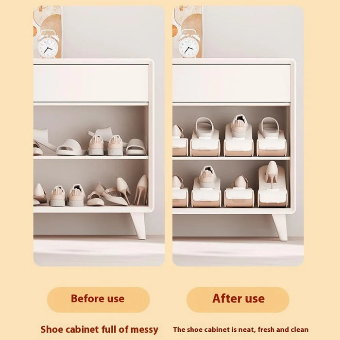 Adjustable Double Layer PP Shoe Rack Organizer Home Space Saving Shoe Holder - Good Bear - 5