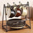 Cup Holder Stand Iron Art Kitchen Storage Rack Coffee Mug Organizer Dish Display Shelf - Black - 1