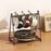 Cup Holder Stand Iron Art Kitchen Storage Rack Coffee Mug Organizer Dish Display Shelf - Black - 7