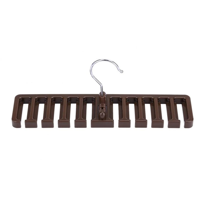 Multifunction Belt Organizer Rack Space Saving Closet Storage Hanger for Ties Scarves Hats - Brown - 2
