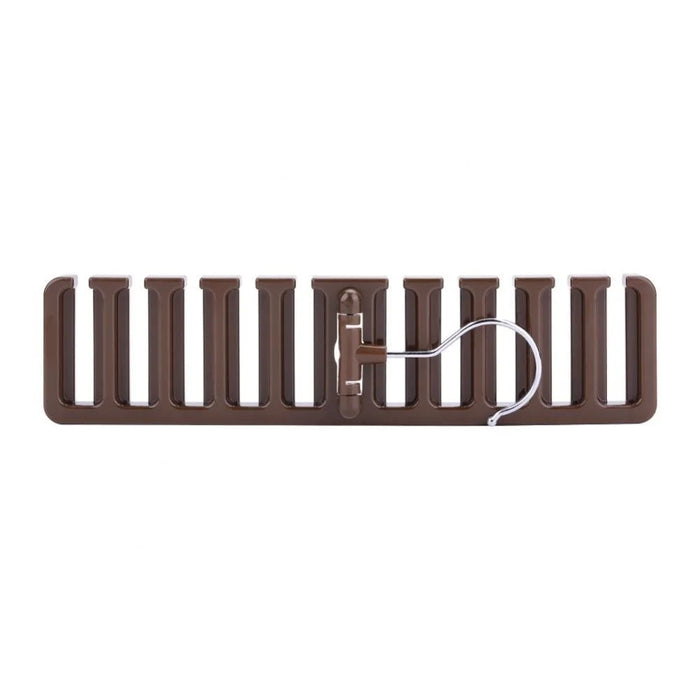 Multifunction Belt Organizer Rack Space Saving Closet Storage Hanger for Ties Scarves Hats - Brown - 3