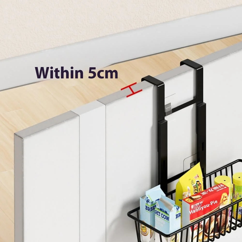 3 Tier Hanging Organizer Multi Layer Door Storage Rack No Drill Design for Kitchen Bedroom Bathroom - 4