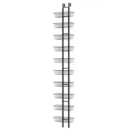 10 Tier Hanging Organizer Multi Layer Door Storage Rack No Drill Design for Kitchen Bedroom Bathroom - 1