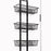 5 Tier Hanging Organizer Multi Layer Door Storage Rack No Drill Design for Kitchen Bedroom Bathroom - 5