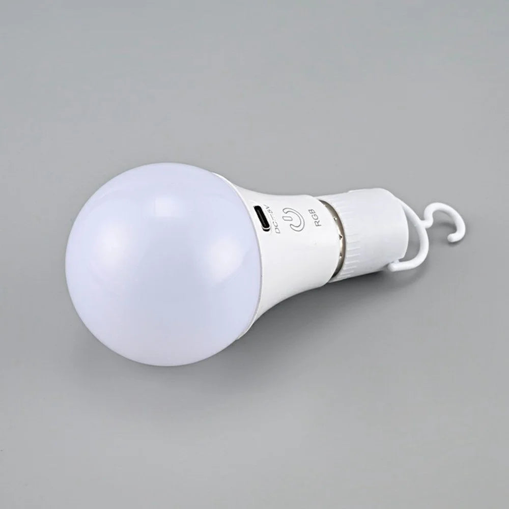 E27 RGB Rechargeable Light Bulb with Remote Control and Timer Dimmable Touch Control 2700 - 6500K - 7