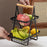 2-Tier Fruit Basket Iron Mesh Kitchen Storage Organizer with Handle Living Room Snack Holder Rack - Black - 2