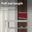 12 Inch Wardrobe Closet Retractable Pull-Out Clothes Hanging Rod Metal Pants Hanger Rack - Silver - 5