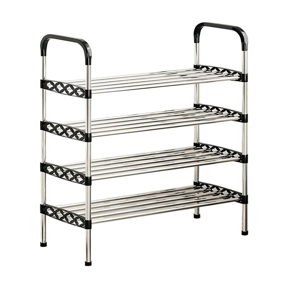 54x26x78cm 4-Tier Shoe Rack Organizer Home Entryway Space-Saving Shoes Storage Shelf - 1
