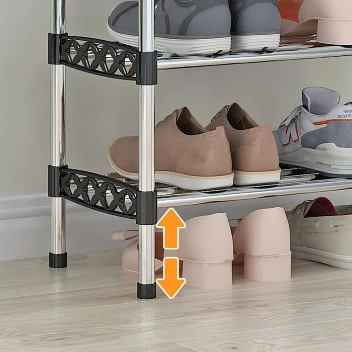 54x26x78cm 4-Tier Shoe Rack Organizer Home Entryway Space-Saving Shoes Storage Shelf - 5