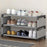 3 Layers Space Saving Shoe Rack Shoe Storage Organizer Shelf for Apartment Entryway, 54 x 26 x 38cm - Grey - 1