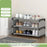 3 Layers Space Saving Shoe Rack Shoe Storage Organizer Shelf for Apartment Entryway, 54 x 26 x 38cm - Grey - 2