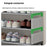 3 Layers Space Saving Shoe Rack Shoe Storage Organizer Shelf for Apartment Entryway, 54 x 26 x 38cm - Grey - 6