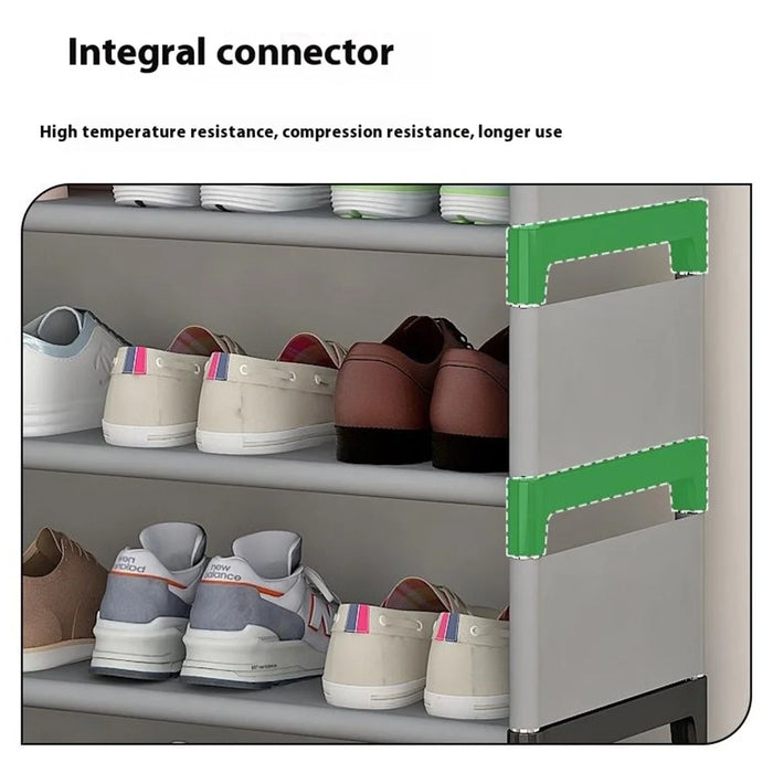 3 Layers Space Saving Shoe Rack Shoe Storage Organizer Shelf for Apartment Entryway, 54 x 26 x 38cm - Grey - 6