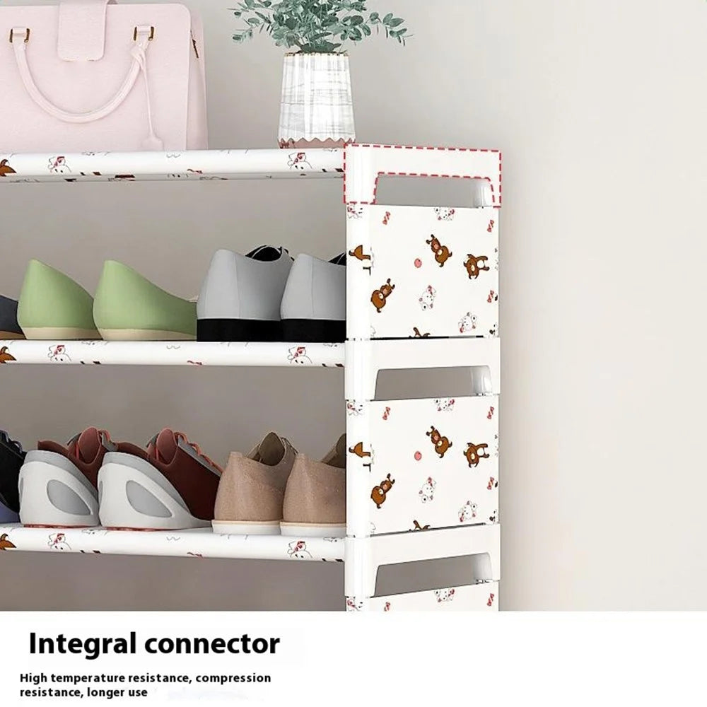 5 Layers Space Saving Shoe Rack Shoe Storage Organizer Shelf for Apartment Entryway, 54 x 26 x 72cm - Grey - 6