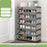7 Layers Space Saving Shoe Rack Shoe Storage Organizer Shelf for Apartment Entryway, 54 x 26 x 106cm - Grey - 2