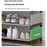 7 Layers Space Saving Shoe Rack Shoe Storage Organizer Shelf for Apartment Entryway, 54 x 26 x 106cm - Grey - 3