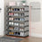 7 Layers Space Saving Shoe Rack Shoe Storage Organizer Shelf for Apartment Entryway, 54 x 26 x 106cm - Grey - 7