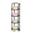 Wall Mounted Soap Holder 4-Tier Bathroom Storage Rack Organizer Stainless Steel Shower Caddy - Black / No Bamboo Mat - 1