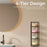 Wall Mounted Soap Holder 4-Tier Bathroom Storage Rack Organizer Stainless Steel Shower Caddy - Black / No Bamboo Mat - 2