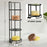 Wall Mounted Soap Holder 4-Tier Bathroom Storage Rack Organizer Stainless Steel Shower Caddy - Black / No Bamboo Mat - 5