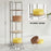 Wall Mounted Soap Holder 4-Tier Bathroom Organizer Rack Stainless Steel Shower Caddy - Silver / With Bamboo Mat - 4