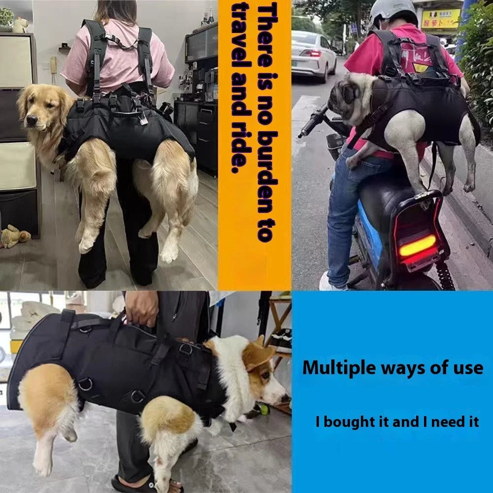 Pet Carrier Backpack for 15-25Kg Dog Front-Facing Carrier Adjustable Hands-Free Chest Bag Gift for Hiking / Biking / Camping, M Size - 6