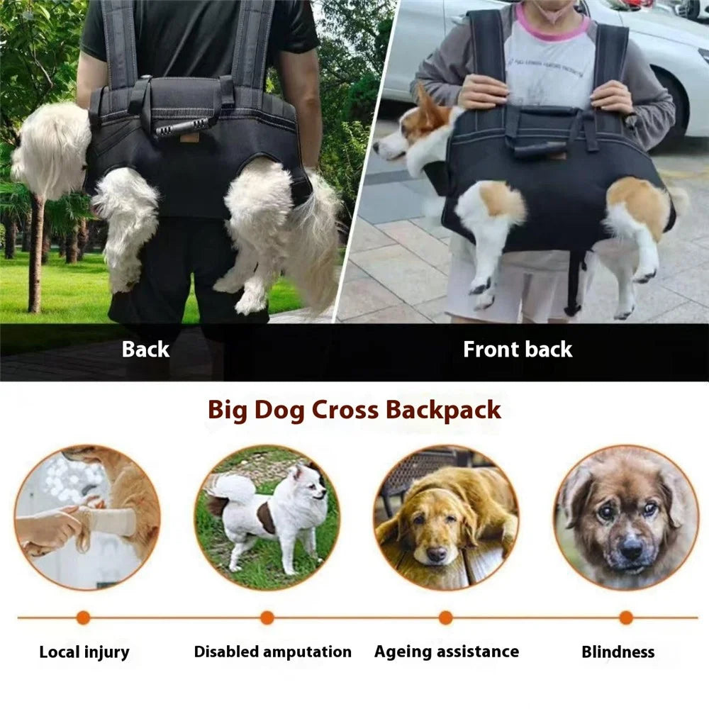Pet Carrier Backpack for 15-25Kg Dog Front-Facing Carrier Adjustable Hands-Free Chest Bag Gift for Hiking / Biking / Camping, M Size - 7