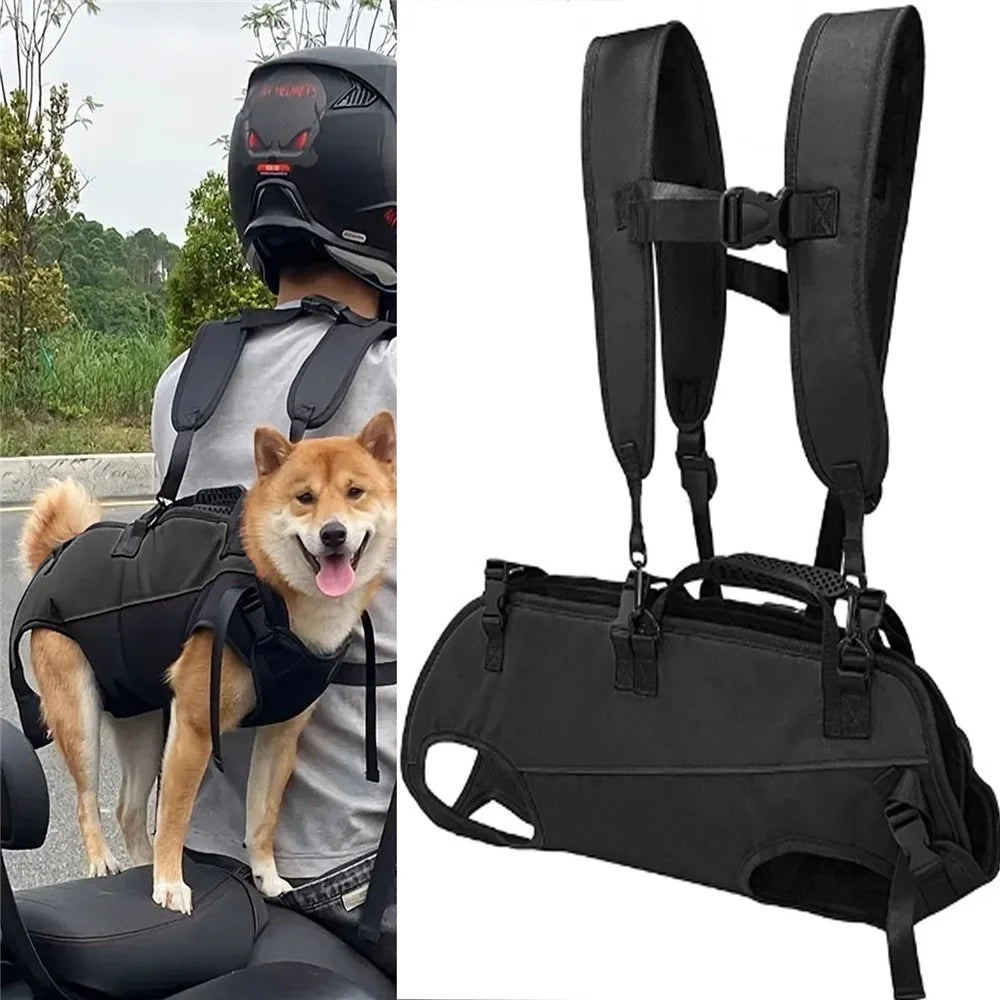Pet Carrier Backpack for 5-20Kg Dog Front-Facing Carrier Adjustable Hands-Free Chest Bag Gift for Hiking / Biking / Camping, S Size - 2