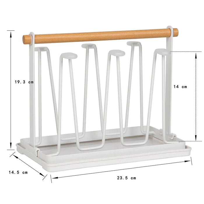 Iron Kitchen Cup Holder Rack Drainer Stand Mug Wine Glasses Countertop Organizer Storage Shelf - 7