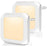 2Pcs EU Plug Square Night Light Stepless Dimmable Lamp for Bedroom Hallway - 1