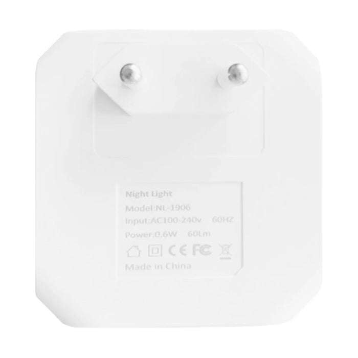 2Pcs EU Plug Square Night Light Stepless Dimmable Lamp for Bedroom Hallway - 3