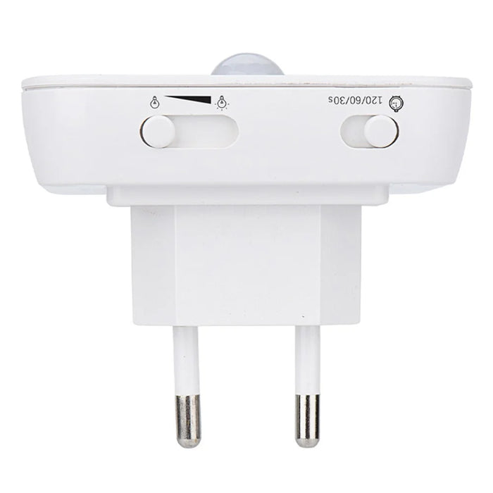 Motion Sensor Night Light Plug-In Warm White LED Stepless Dimmable Light for Bedroom Hallway Bathroom - EU Plug - 3