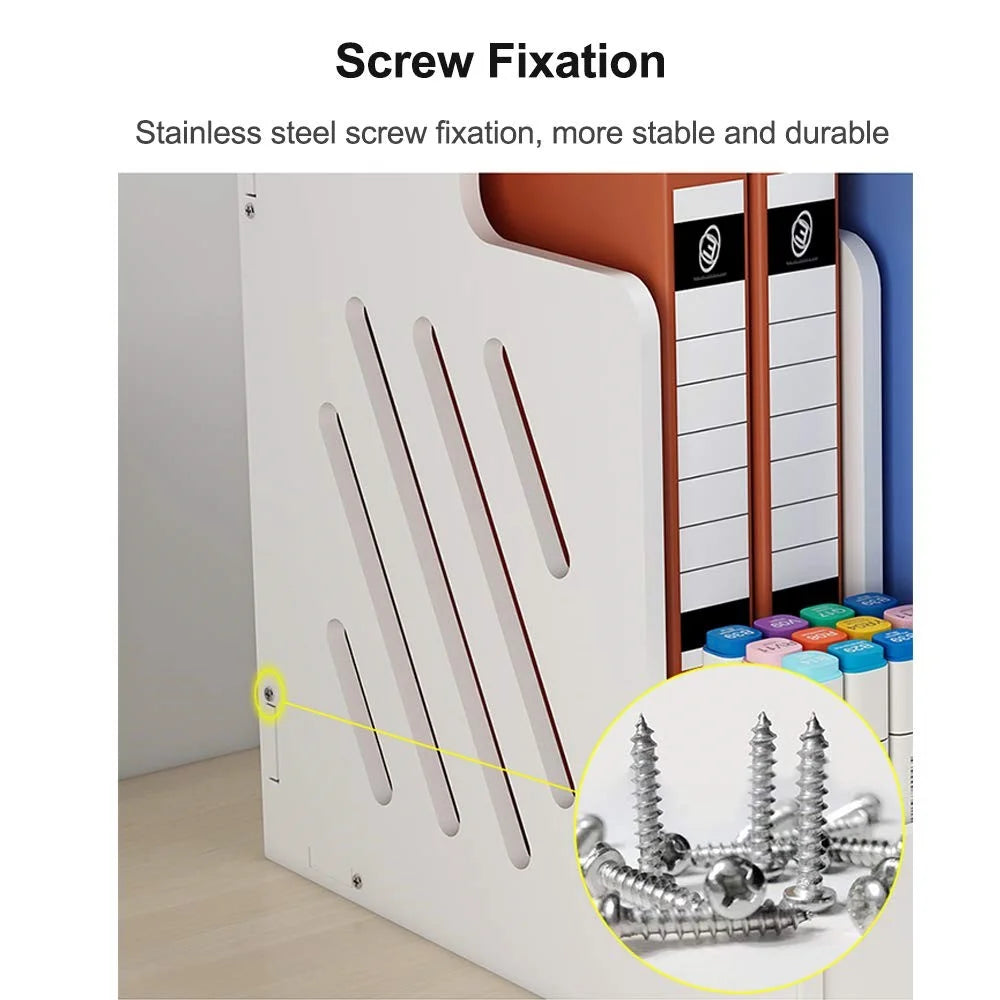 Office Desktop File Organizer Multi-Layer Document Holder A4 Paper Storage Rack Book Stationery Stand - 3