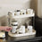 Desktop Cup Organizer Double Layer Draining Rack Glasses Mugs Holder Storage Shelf - 2