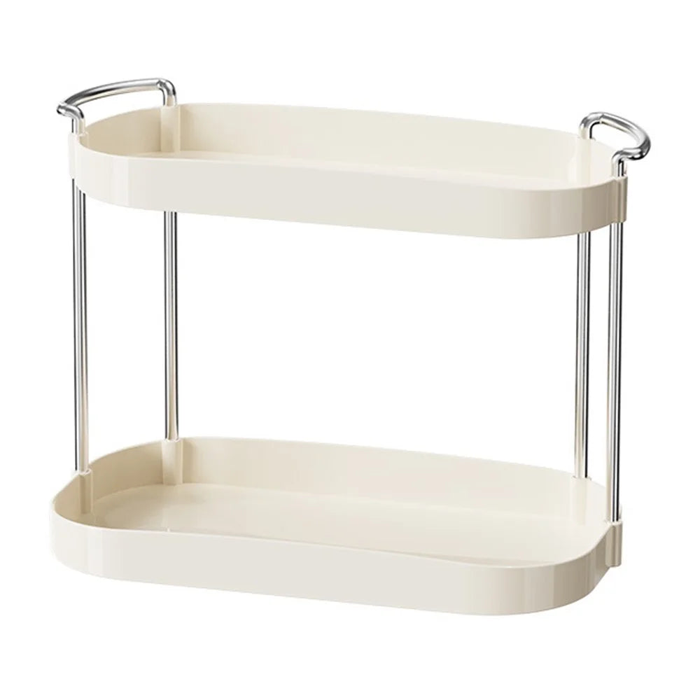 Dual Layer ?Desktop Organizer Vanity Makeup Cosmetics Perfume Storage Rack - 1
