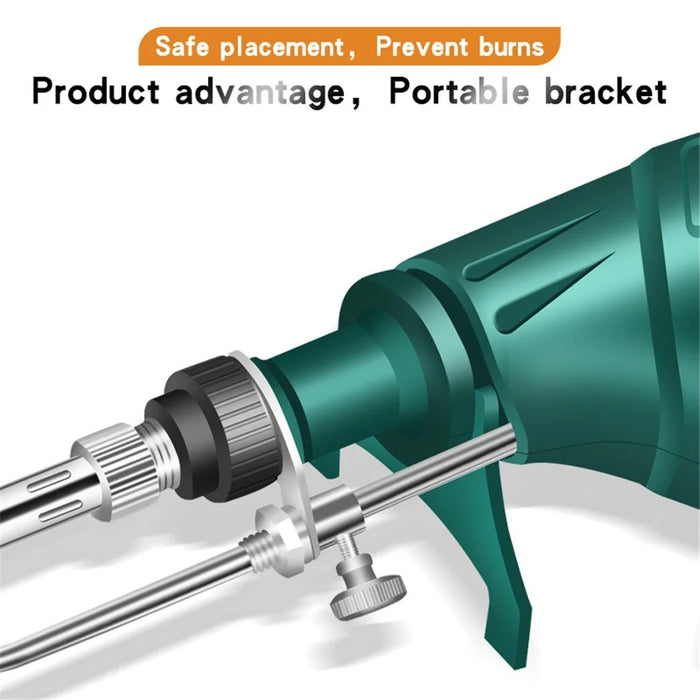 G10-2N Handheld Electric Soldering Iron Gun Internal Heating Automatic Solder Feeder Welding Tool Set, EU Plug - Blackish Green - 3