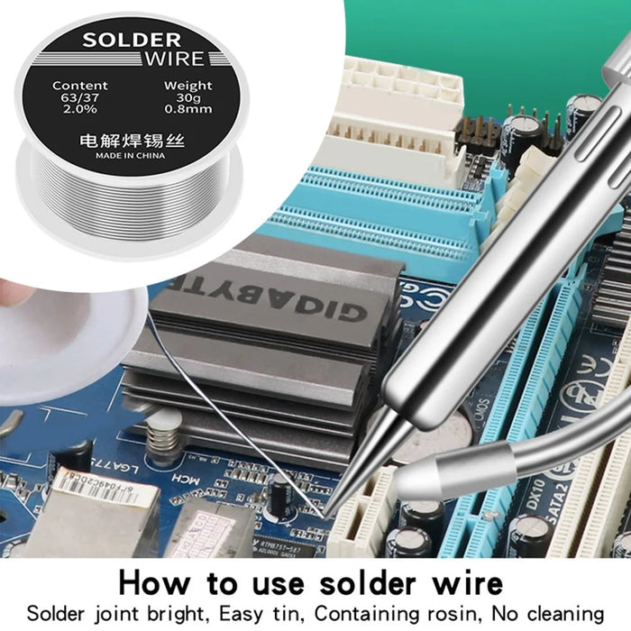 G10-2N Handheld Electric Soldering Iron Gun Internal Heating Automatic Solder Feeder Welding Tool Set, EU Plug - Blackish Green - 7