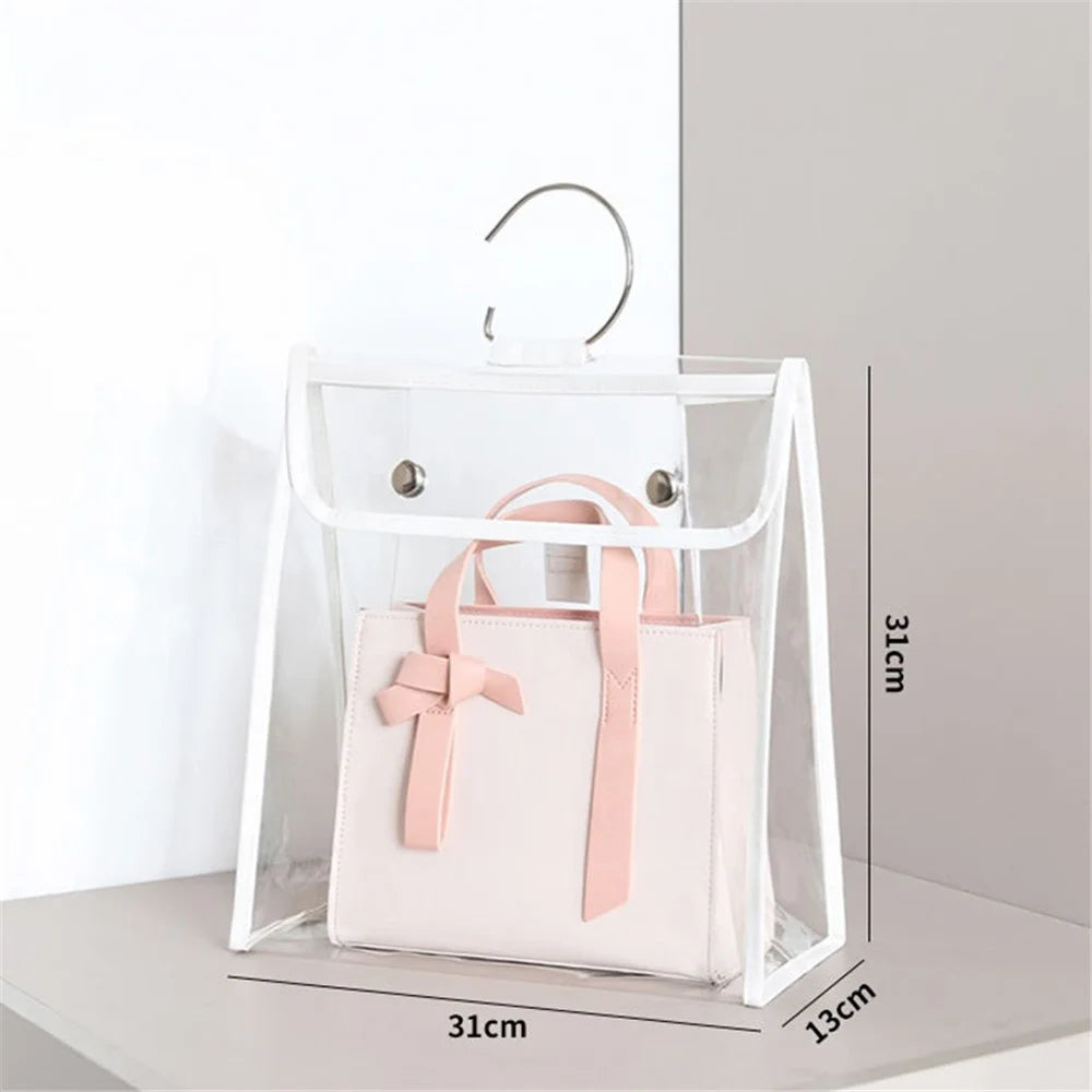 TB-0395 Transparent PVC Tote Bag Waterproof Handbag Storage Bag, Size: M - Transparent/White Edge - 6