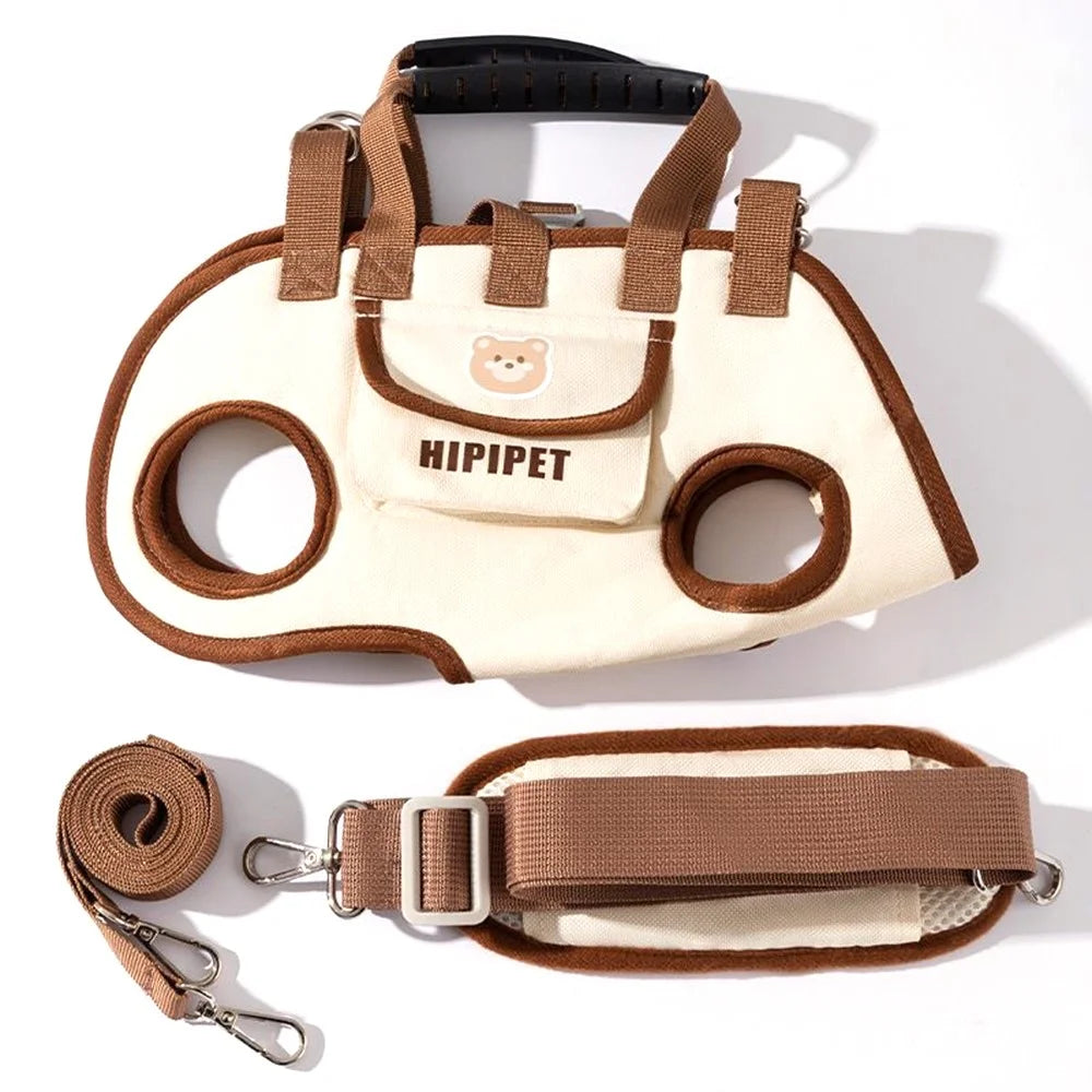 L Size Pet Carrier for 6.5-9Kg Dogs Shoulder Handbag Pet Traction Pack Portable Breathable Crossbody Bag Gift - 1