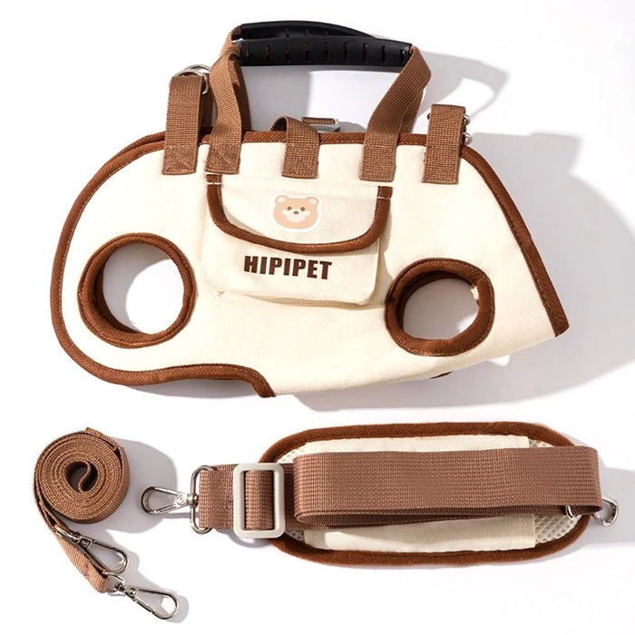 L Size Pet Carrier for 6.5-9Kg Dogs Shoulder Handbag Pet Traction Pack Portable Breathable Crossbody Bag Gift - 1
